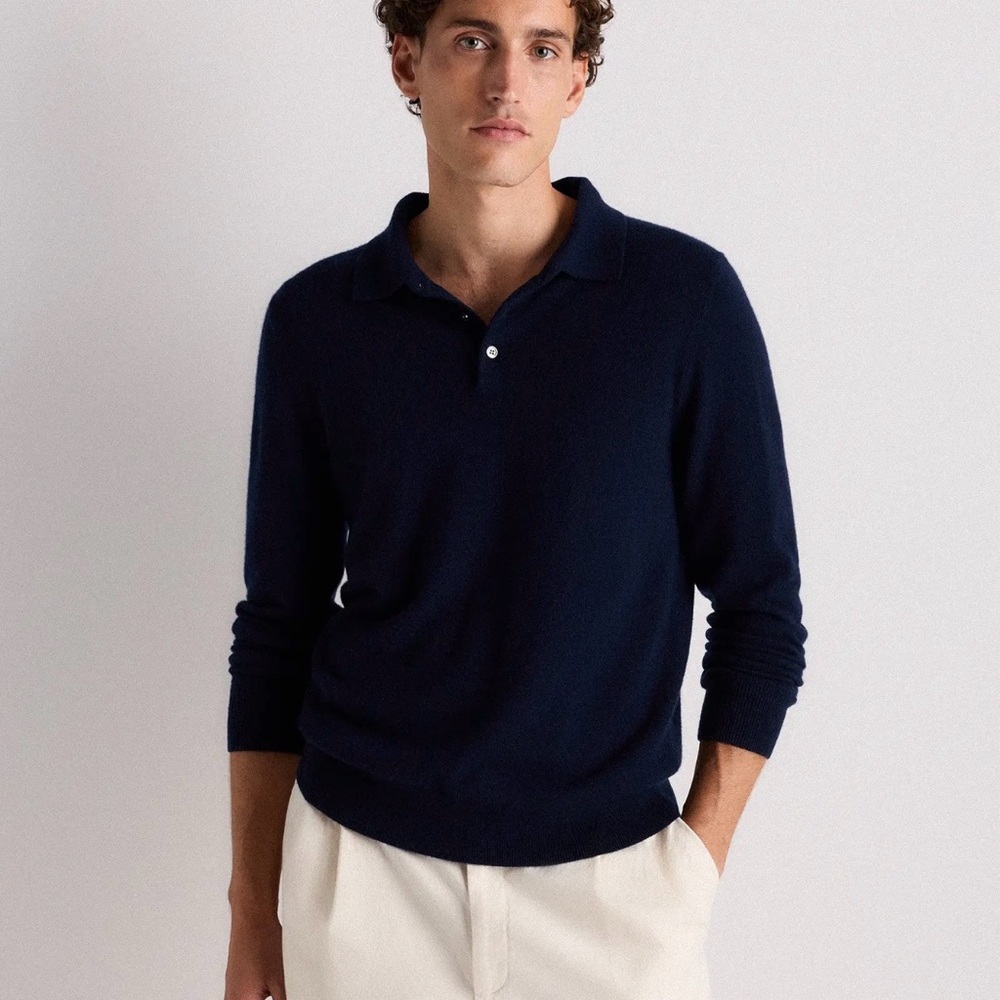 Quince Deep Blue Button-Up Shirt